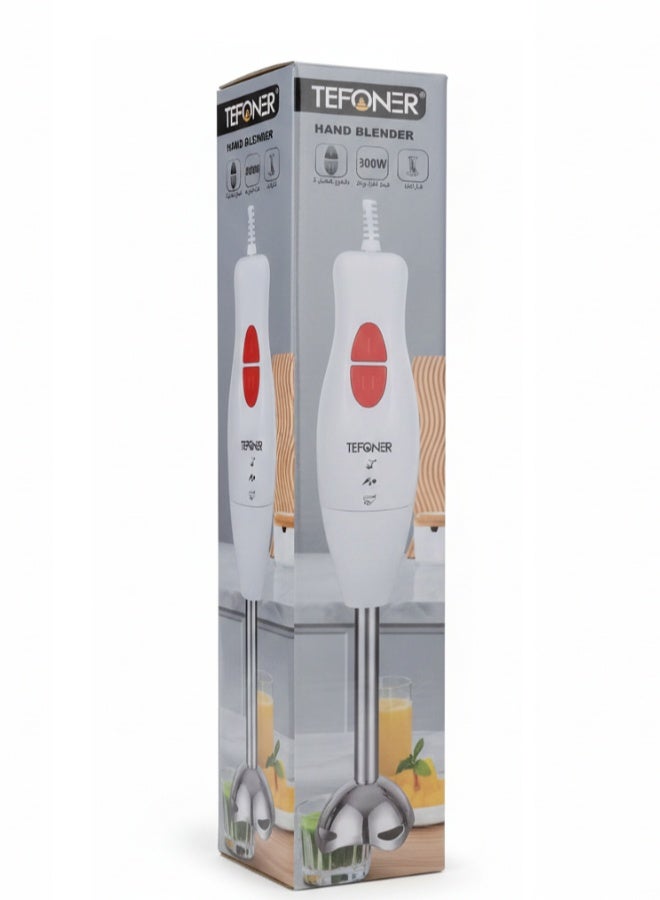 تيفونر خلاط يدوي كهربائي قوي بقوة 300 واط. مضرب كهربائي بشفرتين من الفولاذ المقاوم لصداء. هاند بلندر بسرعتين للخلط. خفاقة كهربائية من اهم اجهزه كهربائيه للمطبخ . خلاط كهربائي يدوي  بكيبل بطول ١ متر لحركة اسهل. خلاط عصير، ميلك شيك، مضرب بيض والعديد من الاستخدامات المتعددة. - Image 5